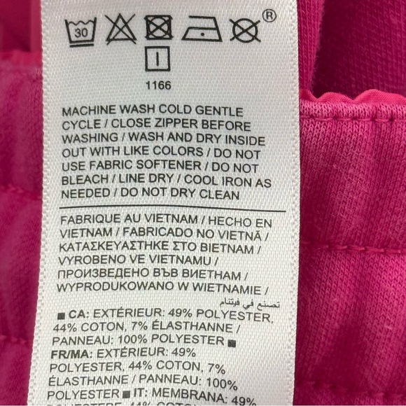 Athleta Triumph Hybrid Half Zip Sweatshirt Hot Pink Gym Size Medium - Picture 10 of 10